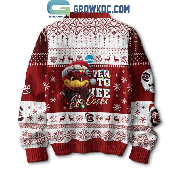 South Carolina Gamecocks Forever To Thee Go Cocks Christmas Ugly Sweater