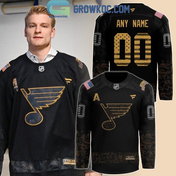 St. Louis Blues Camo 2024 Salute To Service 2024 Personalized Hockey Jersey