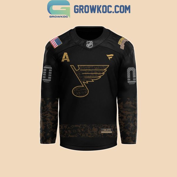 St. Louis Blues Camo 2024 Salute To Service 2024 Personalized Hockey Jersey