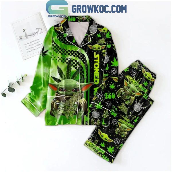 Star Wars Stoned Wars Baby Yoda Polyester Pajamas Set