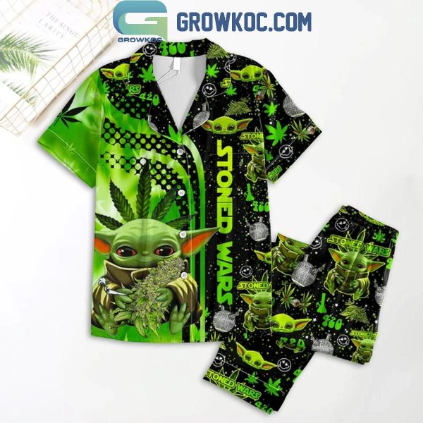 Star Wars Stoned Wars Baby Yoda Polyester Pajamas Set