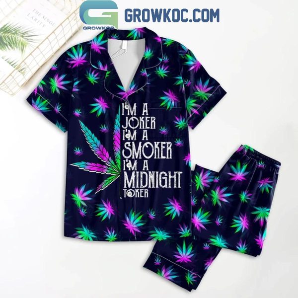 Steven Millers I’m A Joker I’m A Smoker I’m A Midnight Toker Polyester Pajamas Set