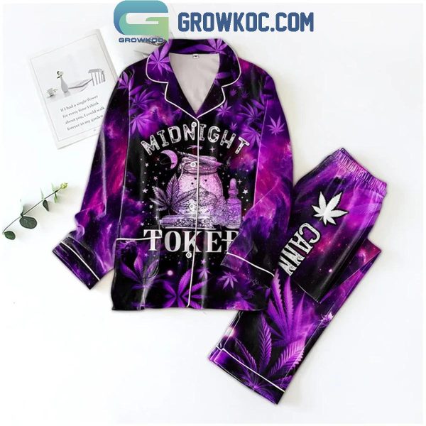 Steven Millers Purple Cannabis Midnight Toker Polyester Pajamas Set