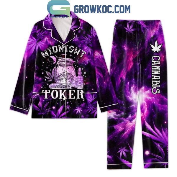 Steven Millers Purple Cannabis Midnight Toker Polyester Pajamas Set