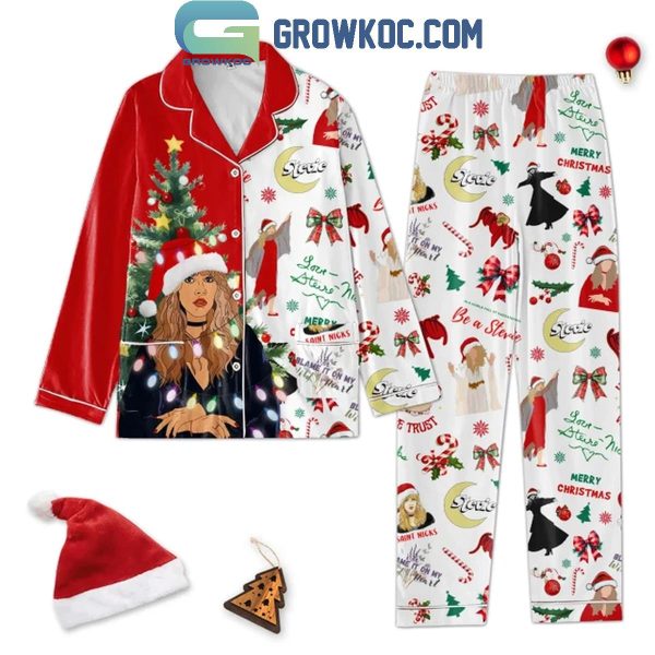 Stevie Nicks Merry Christmas Gypsy Time 2024 Polyester Pajamas Set