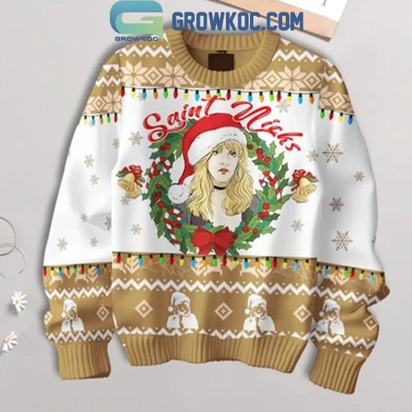 Stevie Nicks Saint Nicks Merry Christmas 2024 Ugly Sweater