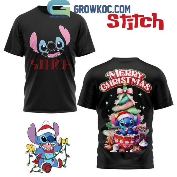 Stitch 2024 Merry Christmas Disney Stitchmas Happy Holidays Hoodie T-Shirt