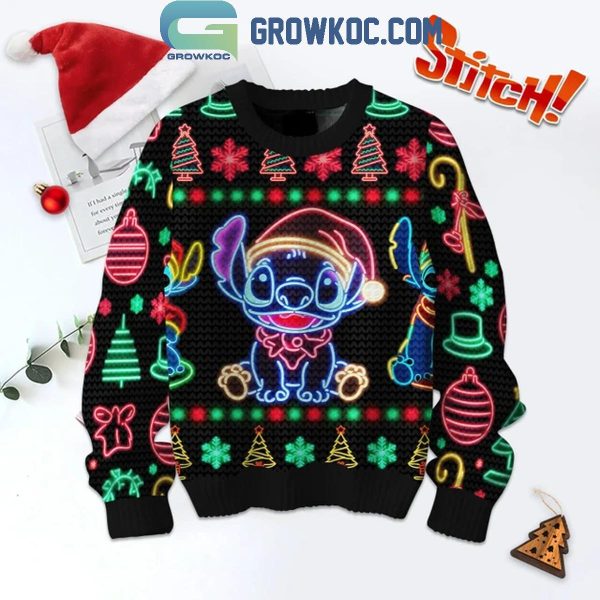 Stitch Merry Stitchtmas Celebrating 2024 Christmas Lights Ugly Sweater