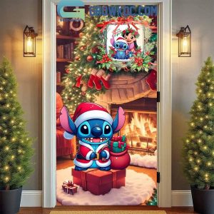 Stitch Welcome Home Christmas 2024 Door Cover