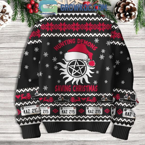 Supernatural Hunting Demon Saving Christmas Ugly Sweater