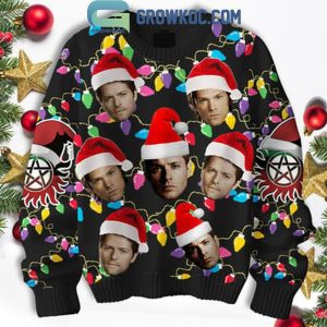 Supernatural Winchester Brothers 2024 In The Christmas Light Ugly Sweater