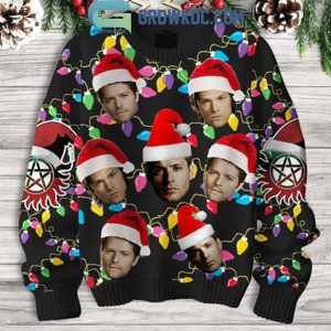 Supernatural Winchester Brothers 2024 In The Christmas Light Ugly Sweater