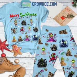 Taylor Swift The Grinch Merry Swiftmas Grinchmas Fleece Pajamas Set