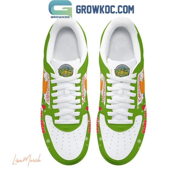 Teenage Mutant Ninja Turtles Green Greeting Merry Christmas Air Force 1 Shoes