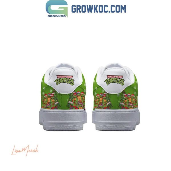 Teenage Mutant Ninja Turtles Green Greeting Merry Christmas Air Force 1 Shoes