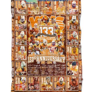 Tennessee Volunteers 133rd Anniversary 1891-2024 Thank You Fleece Blanket Quilt