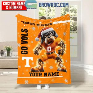 Tennessee Volunteers Go Vols 2024 Christmas Personalized Fleece Blanket Quilt