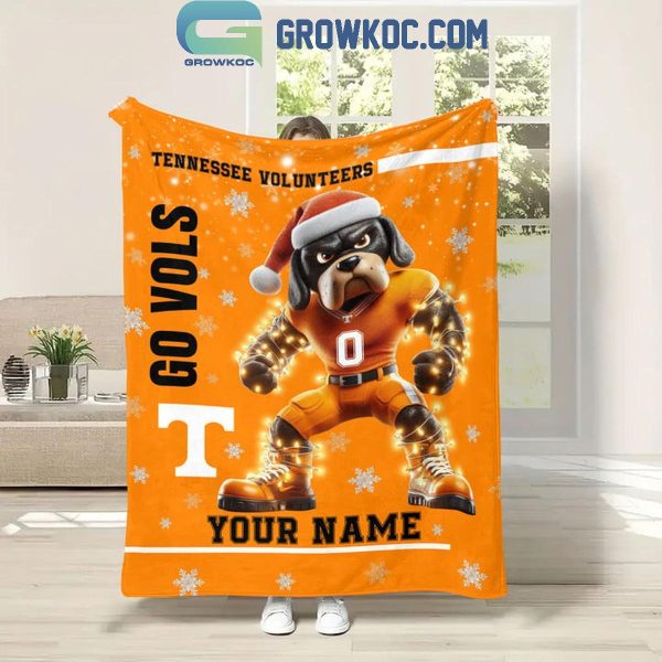 Tennessee Volunteers Go Vols 2024 Christmas Personalized Fleece Blanket Quilt