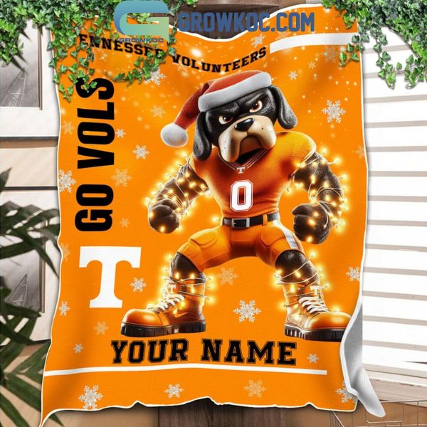 Tennessee Volunteers Go Vols 2024 Christmas Personalized Fleece Blanket Quilt