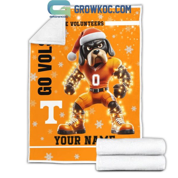 Tennessee Volunteers Go Vols 2024 Christmas Personalized Fleece Blanket Quilt