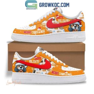 Tennessee Volunteers Happy Volidays Merry Christmas Air Force 1 Shoes