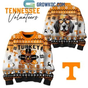 Tennessee Volunteers Turkey Go Dawgs Happy Thanksgiving Holidays 2024 Ugly Sweater