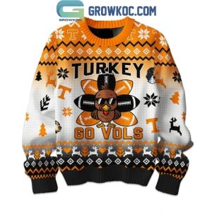 Tennessee Volunteers Turkey Go Dawgs Happy Thanksgiving Holidays 2024 Ugly Sweater