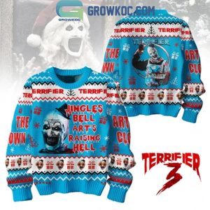 Terrifier 2 Jingle Bell Art’s Raising Hell The Clown Christmas Ugly Sweater