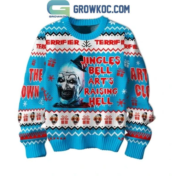 Terrifier 2 Jingle Bell Art’s Raising Hell The Clown Christmas Ugly Sweater