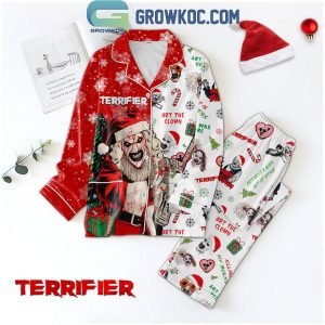 Terrifier 2024 Art The Clown Santa Merry Christmas Polyester Pajamas Set