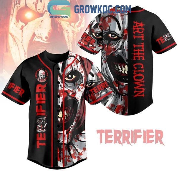 Terrifier 3 Art The Clown Bloody Christmas Baseball Jersey