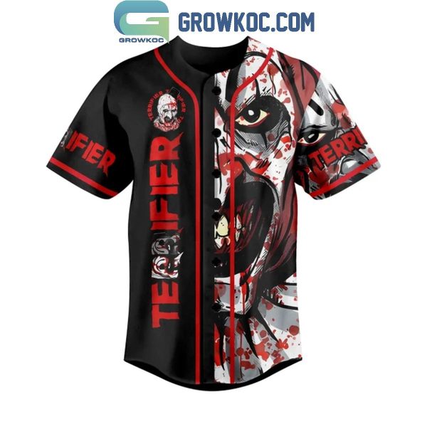 Terrifier 3 Art The Clown Bloody Christmas Baseball Jersey