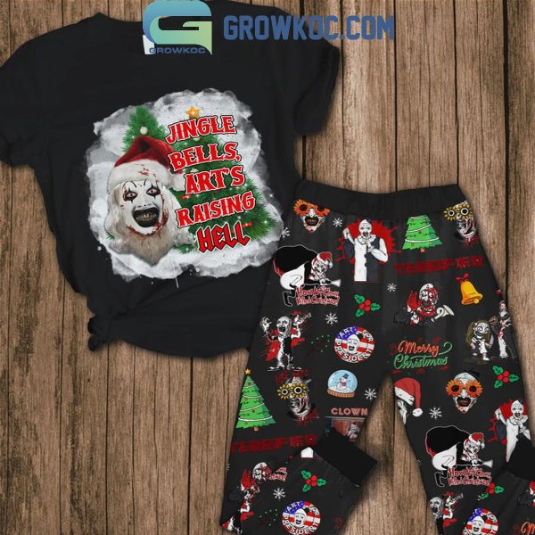 Terrifier Christmas Jingle Bells Art’s Raising Hell 2024 Fleece Pajamas Set