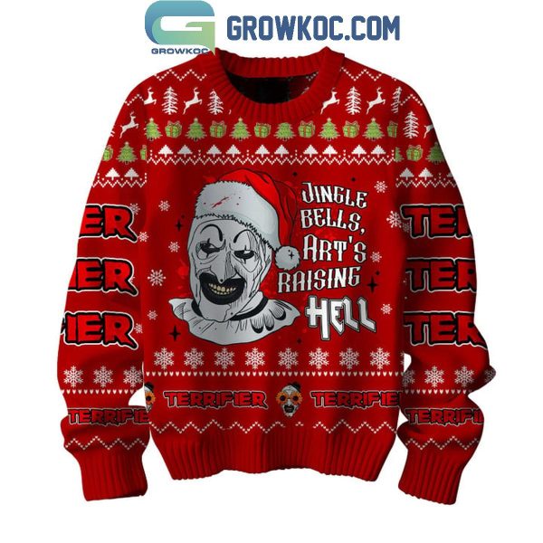 Terrifier Jingle Bells Art’s Raising Hell Merry Christmas 2024 Ugly Sweater