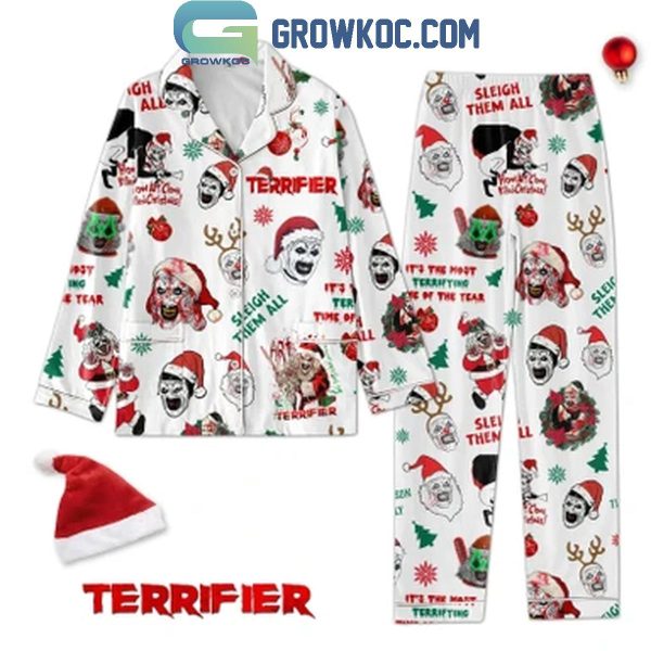 Terrifier Sleigh Them All Christmas 2024 Polyester Pajamas Set