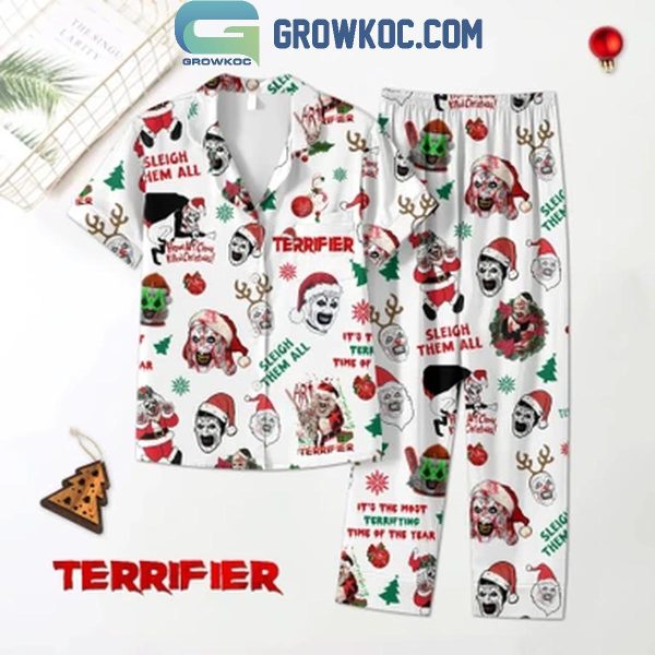 Terrifier Sleigh Them All Christmas 2024 Polyester Pajamas Set