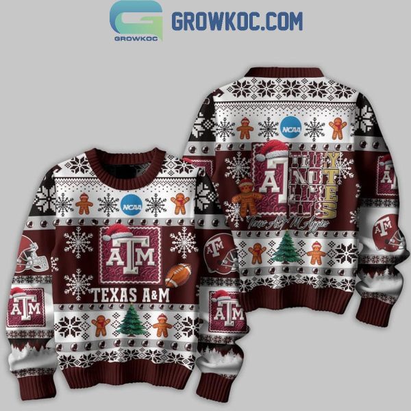 Texas A&M Aggies Football They Not Like Us Christmas Ugly Sweater