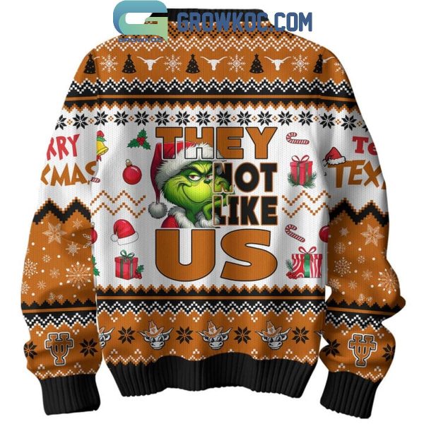 Texas Longhorns Christmas They Not Like Us The Grinch Ugly Sweater