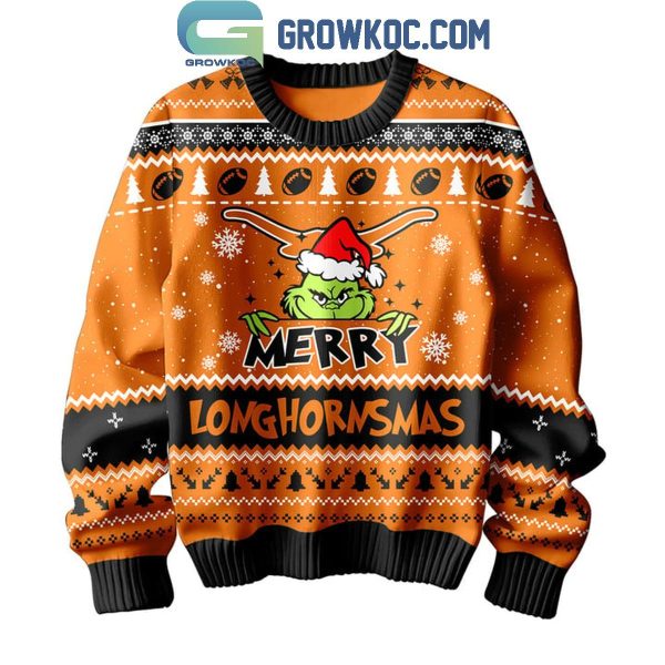 Texas Longhorns Grinch Christmas Merry Longhornsmas Ugly Sweater