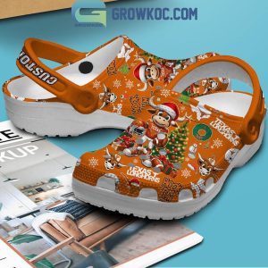 Texas Longhorns Hook ‘Em Horns Christmas Holidays Personalized Crocs Clogs