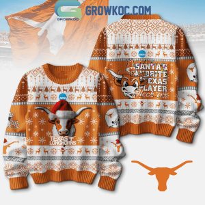 Texas Longhorns Santa’s Favorite Texas Player Christmas Ugly Sweater