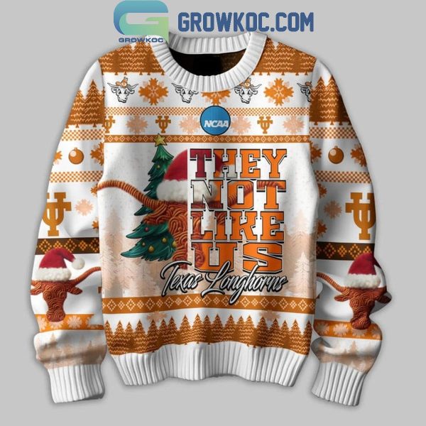 Texas Longhorns They Not Like Us Merry Christmas To All Ugly Sweater