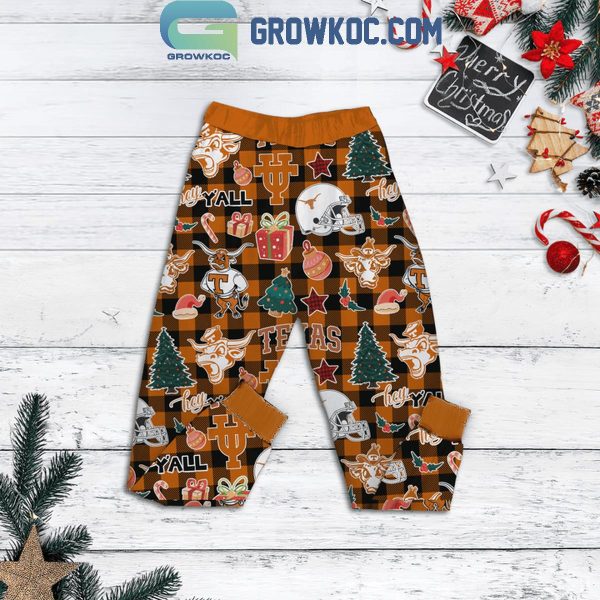 Texas Longhorns This Is My Christmas Movie Watching Shirt Fleece Pajamas Set