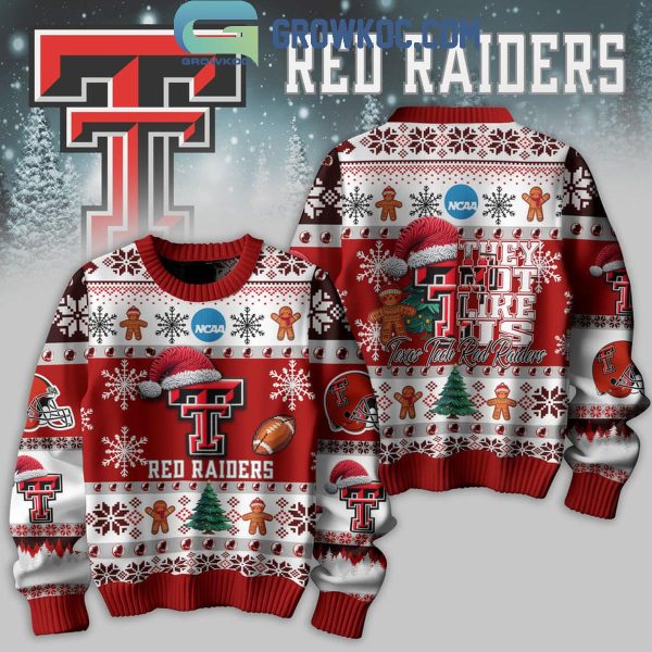 Texas Tech Red Raiders Football They Not Like Us Christmas Ugly Sweater