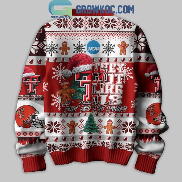 Texas Tech Red Raiders Football They Not Like Us Christmas Ugly Sweater