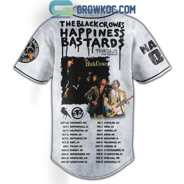 The Black Crowes Happiness Bastards Tour 2025 Personalized Baseball Jersey