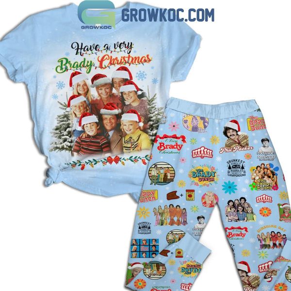 The Brady Bunch Have A Very Brady Christmas Fleece Pajamas Set