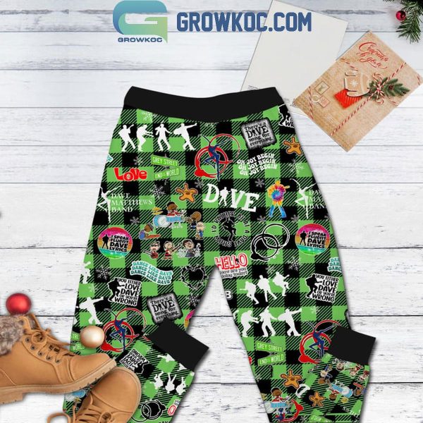 The Grinch And Dave Matthews Band Eat Drink Christmas 2024 Fleece Pajamas Set