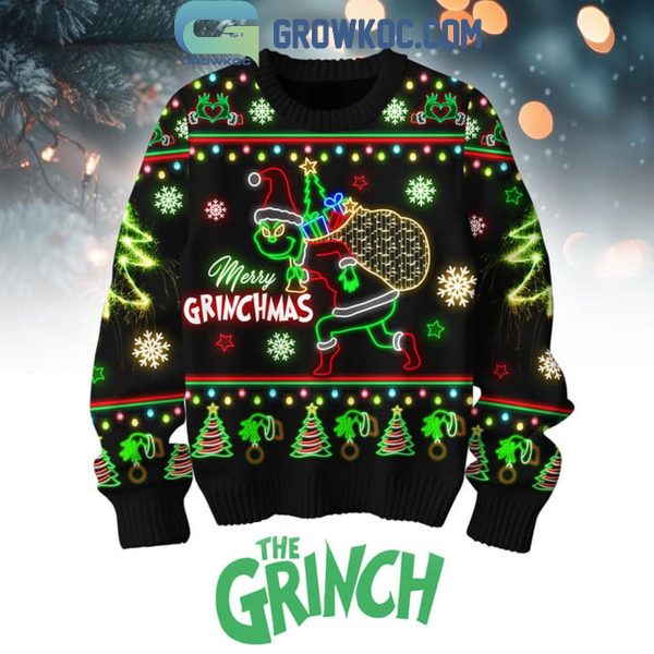 The Grinch Celebrating 2024 Merry Grinchmas Christmas Ugly Sweater