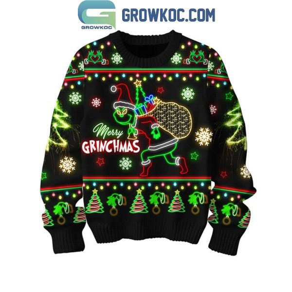 The Grinch Celebrating 2024 Merry Grinchmas Christmas Ugly Sweater